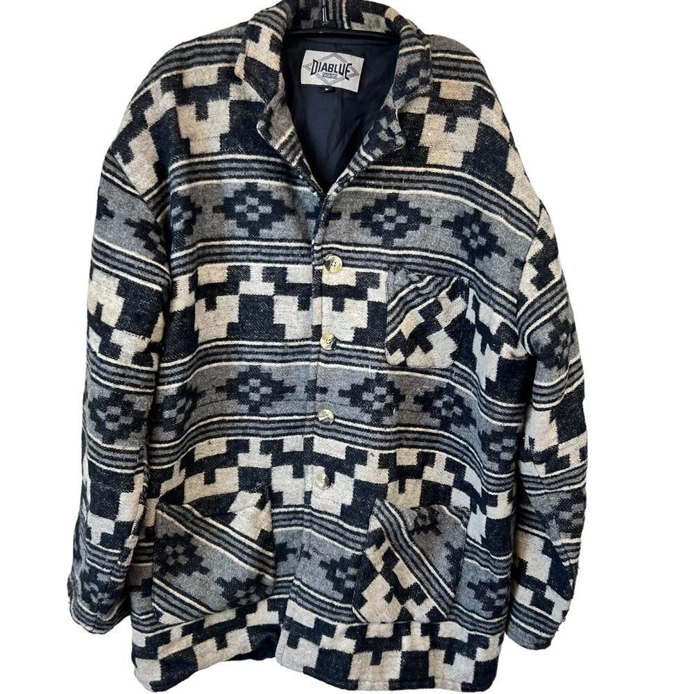 Vintage Aztec Patterned Wool Blazer - Picture 16 of 16